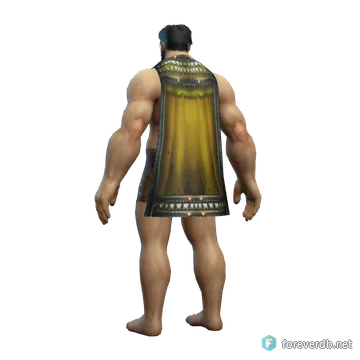 Jazeraint Cloak worn by a human male, rendered from the Forever client