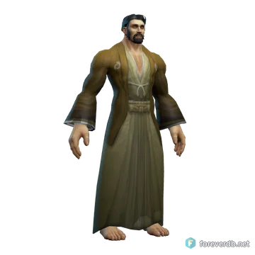 Durable Robe worn by a human male, rendered from the Forever client