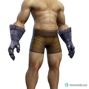 Steadfast Gloves worn by a human male, rendered from the Forever client