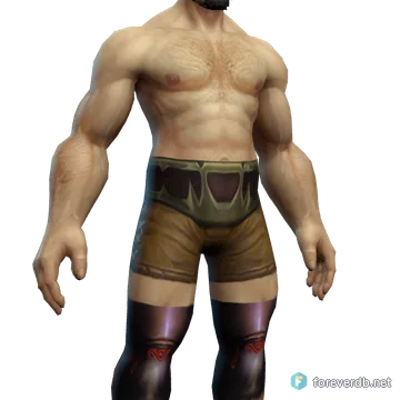 Brutish Belt worn by a human male, rendered from the Forever client