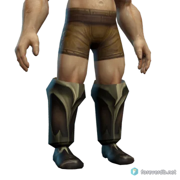 Brutish Boots worn by a human male, rendered from the Forever client