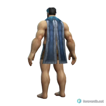 Trickster's Cloak worn by a human male, rendered from the Forever client