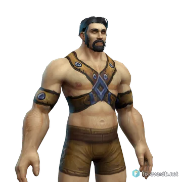 Peerless Armor worn by a human male, rendered from the Forever client