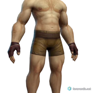 Feral Gloves worn by a human male, rendered from the Forever client