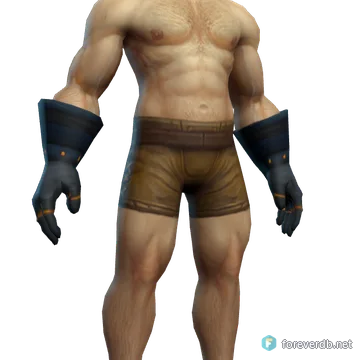 Sorcerer Gloves worn by a human male, rendered from the Forever client
