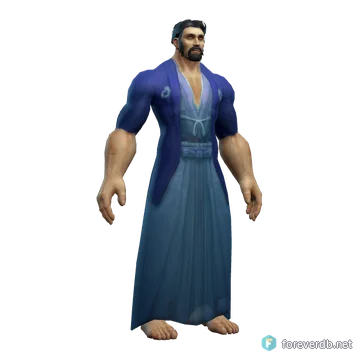 Sorcerer Robe worn by a human male, rendered from the Forever client