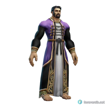 Mystical Robe worn by a human male, rendered from the Forever client