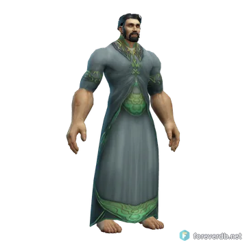 Duskwoven Robe worn by a human male, rendered from the Forever client