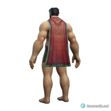 Garrison Cloak worn by a human male, rendered from the Forever client