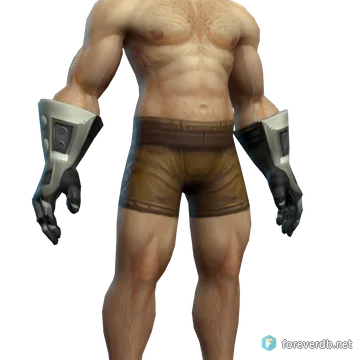 Stonegrip Gauntlets worn by a human male, rendered from the Forever client