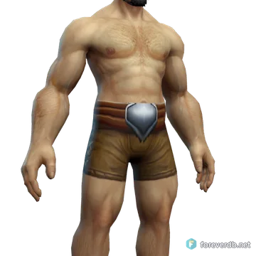 Enormous Ogre Belt worn by a human male, rendered from the Forever client