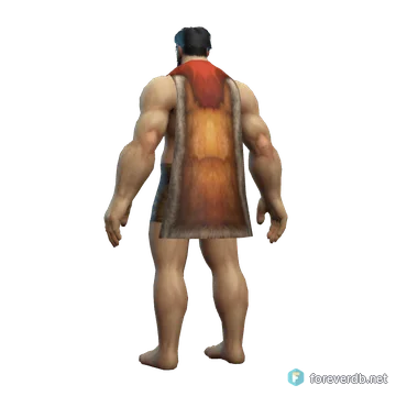 Tigerstrike Mantle worn by a human male, rendered from the Forever client