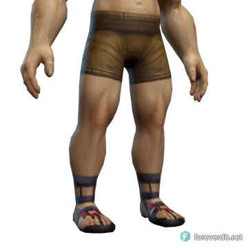 Sandals of the Insurgent worn by a human male, rendered from the Forever client