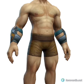 Lordly Armguards worn by a human male, rendered from the Forever client