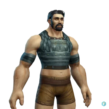 Deathchill Armor worn by a human male, rendered from the Forever client