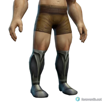 Black Dragonscale Boots worn by a human male, rendered from the Forever client