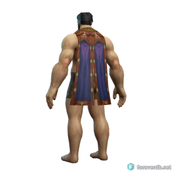 Spritekin Cloak worn by a human male, rendered from the Forever client