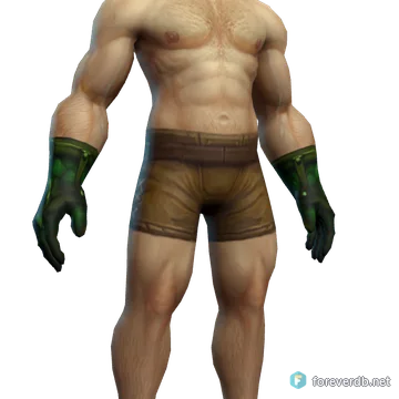 Brackwater Gauntlets worn by a human male, rendered from the Forever client