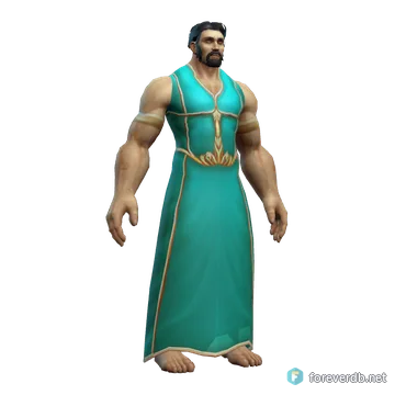 Robes of the Guardian Saint worn by a human male, rendered from the Forever client