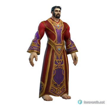 Magister's Robes worn by a human male, rendered from the Forever client