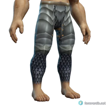 Augmented Chain Leggings worn by a human male, rendered from the Forever client