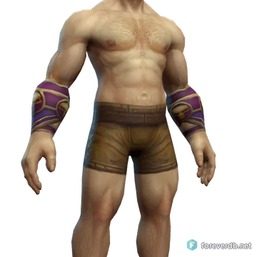 Dreadmist Bracers worn by a human male, rendered from the Forever client