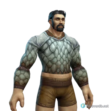 Champion's Armor worn by a human male, rendered from the Forever client