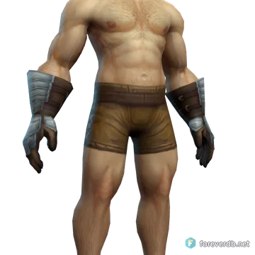 Champion's Gauntlets worn by a human male, rendered from the Forever client