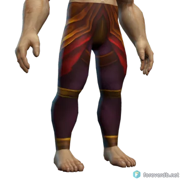 Lightforge Legplates worn by a human male, rendered from the Forever client