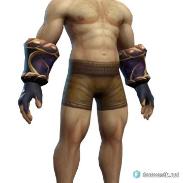 Wildheart Gloves worn by a human male, rendered from the Forever client