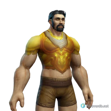 Field Marshal's Plate Armor worn by a human male, rendered from the Forever client