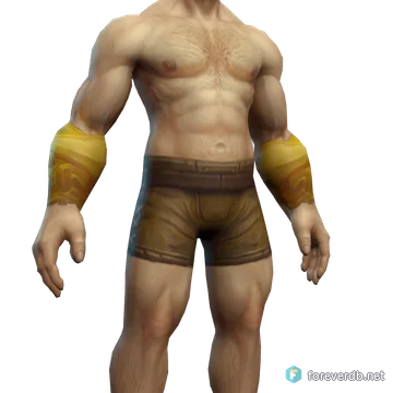 Marshal's Plate Bracers worn by a human male, rendered from the Forever client