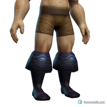 Marshal's Dragonhide Boots worn by a human male, rendered from the Forever client