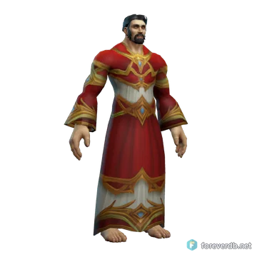 Knight-Captain's Dreadweave Robe worn by a human male, rendered from the Forever client