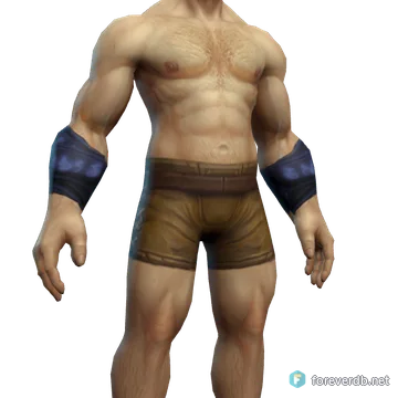 General's Satin Bracers worn by a human male, rendered from the Forever client