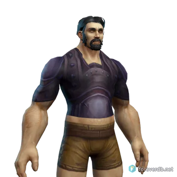 Legionnaire's Leather Chestpiece worn by a human male, rendered from the Forever client