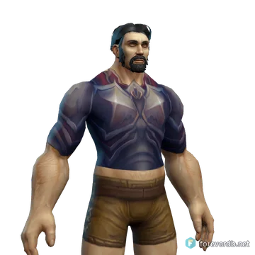 Warlord's Plate Armor worn by a human male, rendered from the Forever client