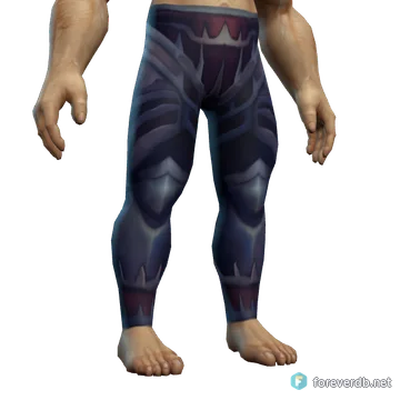 General's Plate Leggings worn by a human male, rendered from the Forever client