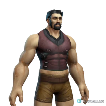 Smooth Leather Armor worn by a human male, rendered from the Forever client