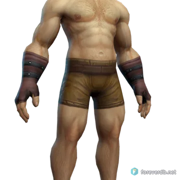 Smooth Leather Gloves worn by a human male, rendered from the Forever client