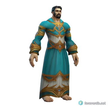 Knight-Captain's Satin Tunic worn by a human male, rendered from the Forever client