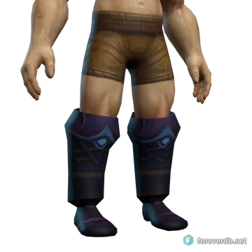 Knight-Lieutenant's Leather Boots worn by a human male, rendered from the Forever client