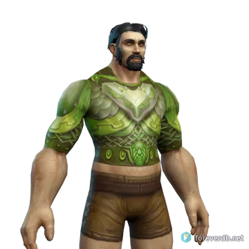 Knight-Captain's Chain Hauberk worn by a human male, rendered from the Forever client