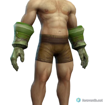 Knight-Lieutenant's Chain Gauntlets worn by a human male, rendered from the Forever client