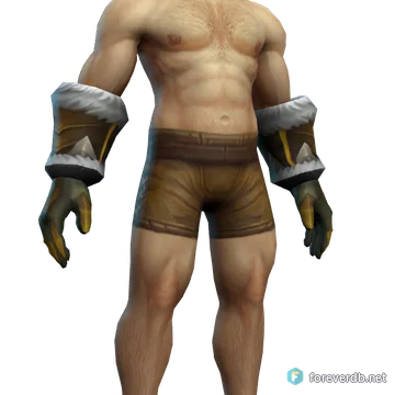 Beaststalker's Gloves worn by a human male, rendered from the Forever client