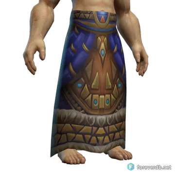Kilt of Elements worn by a human male, rendered from the Forever client