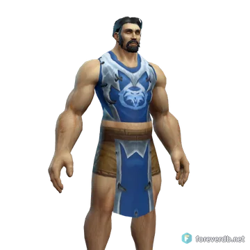 Frostwolf Battle Tabard worn by a human male, rendered from the Forever client
