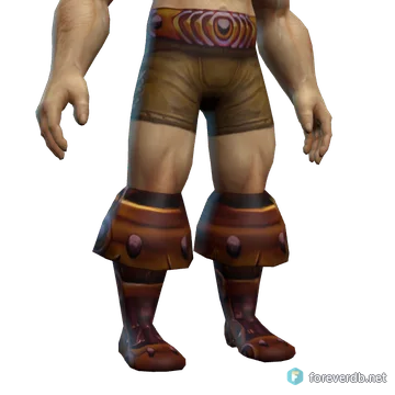 Dense Timbermaw Boots worn by a human male, rendered from the Forever client
