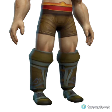 Fine Dawn Treaders worn by a human male, rendered from the Forever client