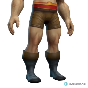 Argent Elite Boots worn by a human male, rendered from the Forever client